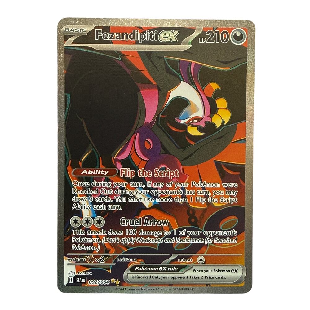 Pokémon TCG Fezandipiti ex 092/064 Shrouded Fable 2024 Full Art Holo Rare NM-MT